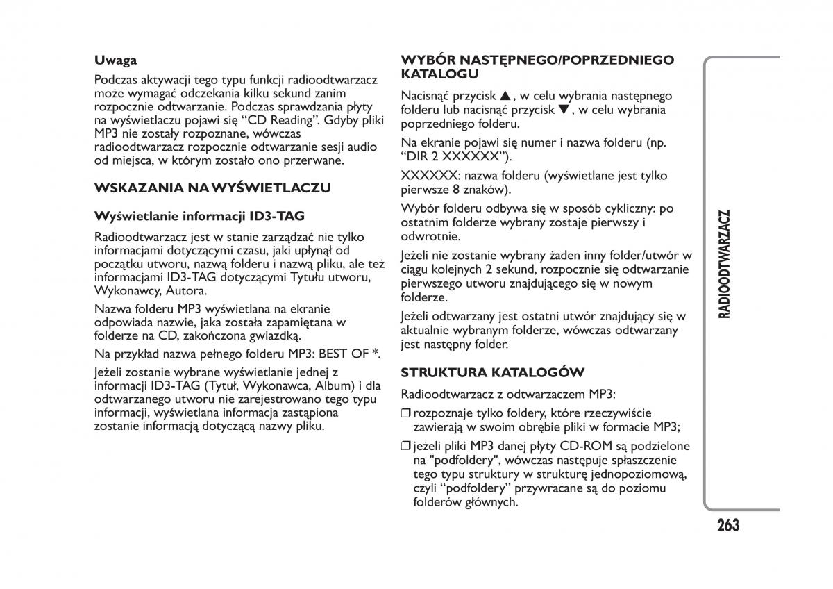 manual  Fiat Panda III 3 instrukcja / page 267