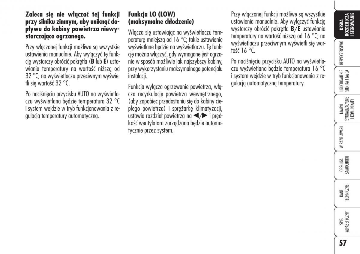 manual Alfa Romeo Brera Alfa Romeo Brera Spider instrukcja / page 59
