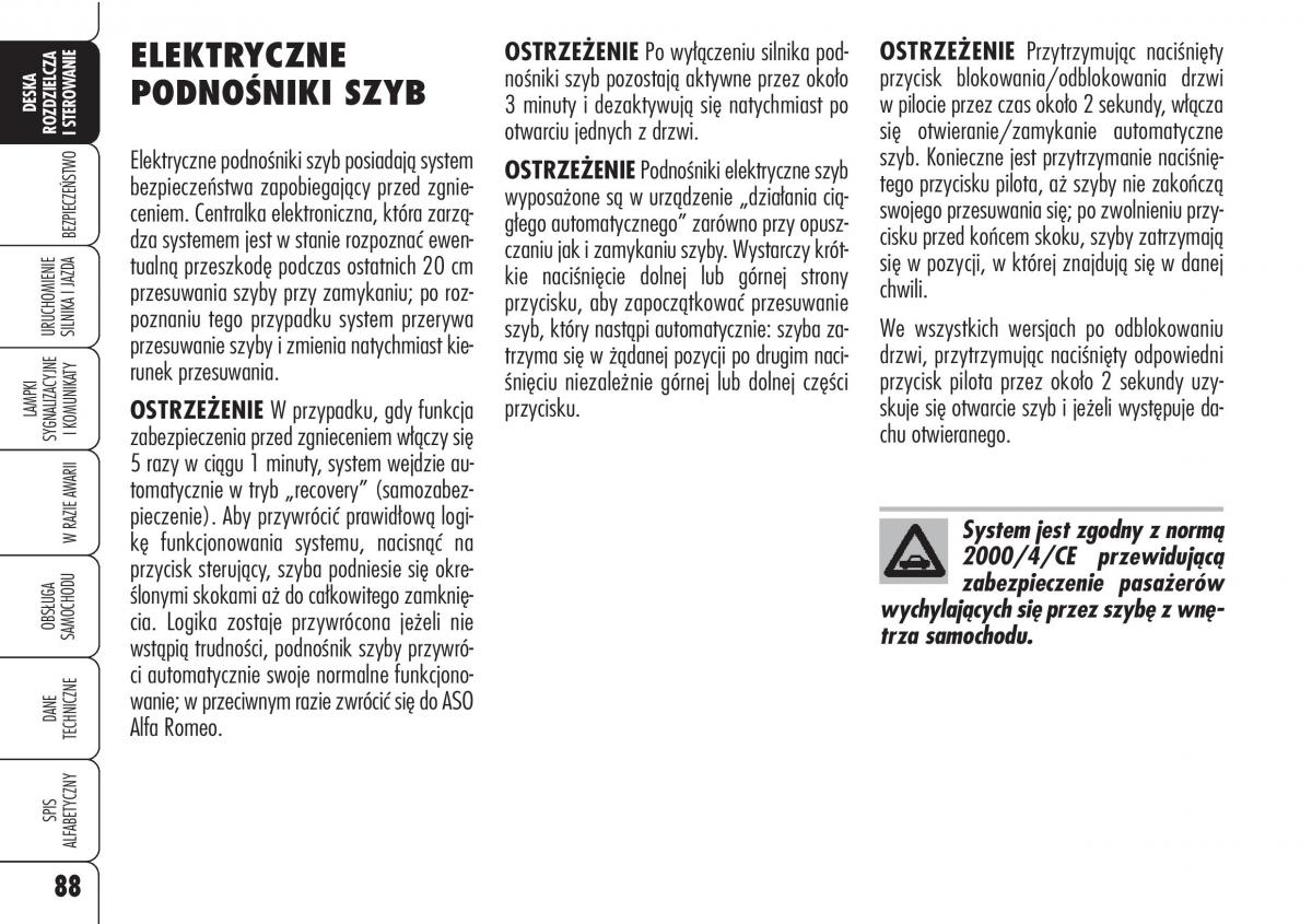 manual Alfa Romeo Brera Alfa Romeo Brera Spider instrukcja / page 90