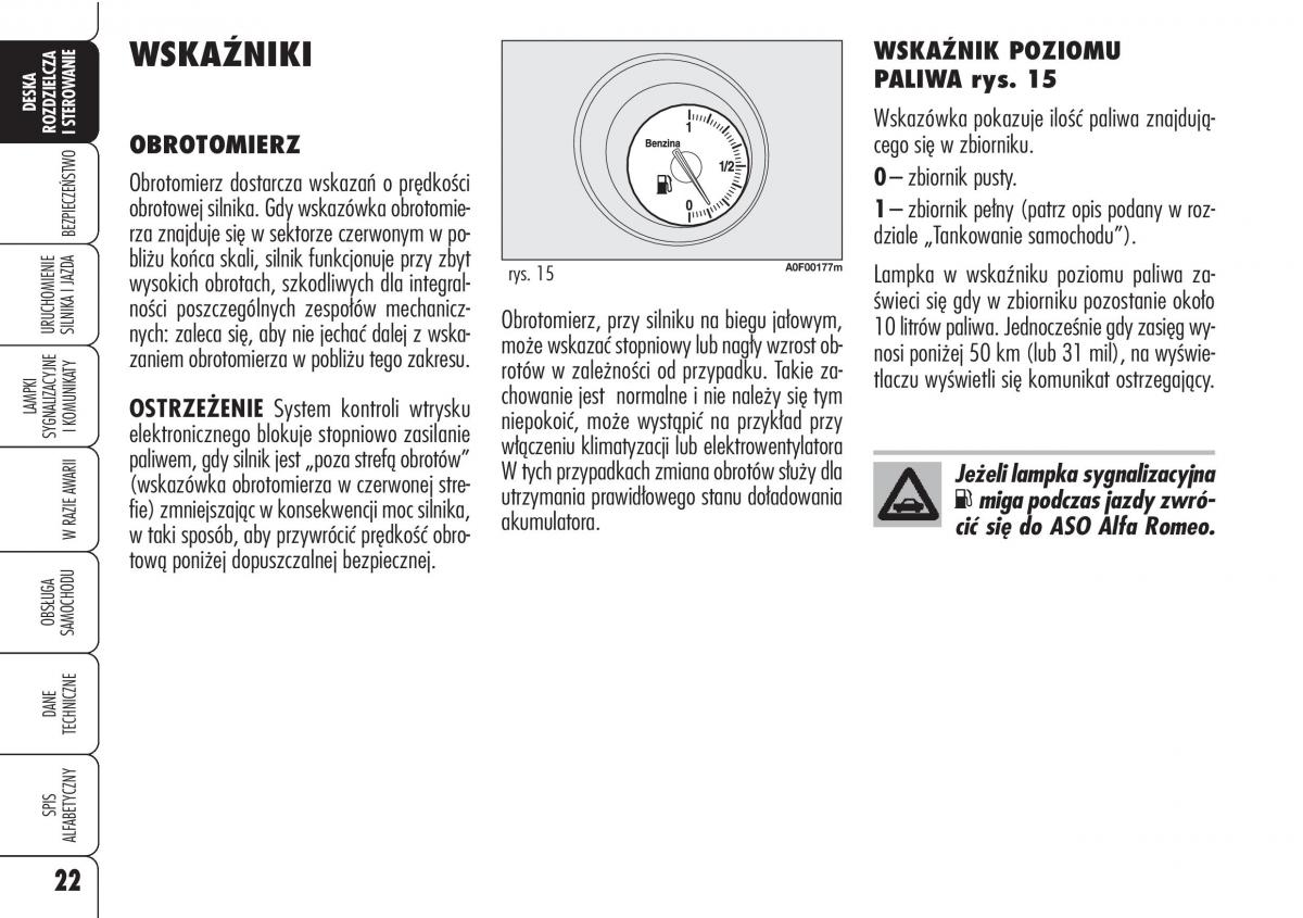 Alfa Romeo Brera Spider instrukcja obslugi / page 24