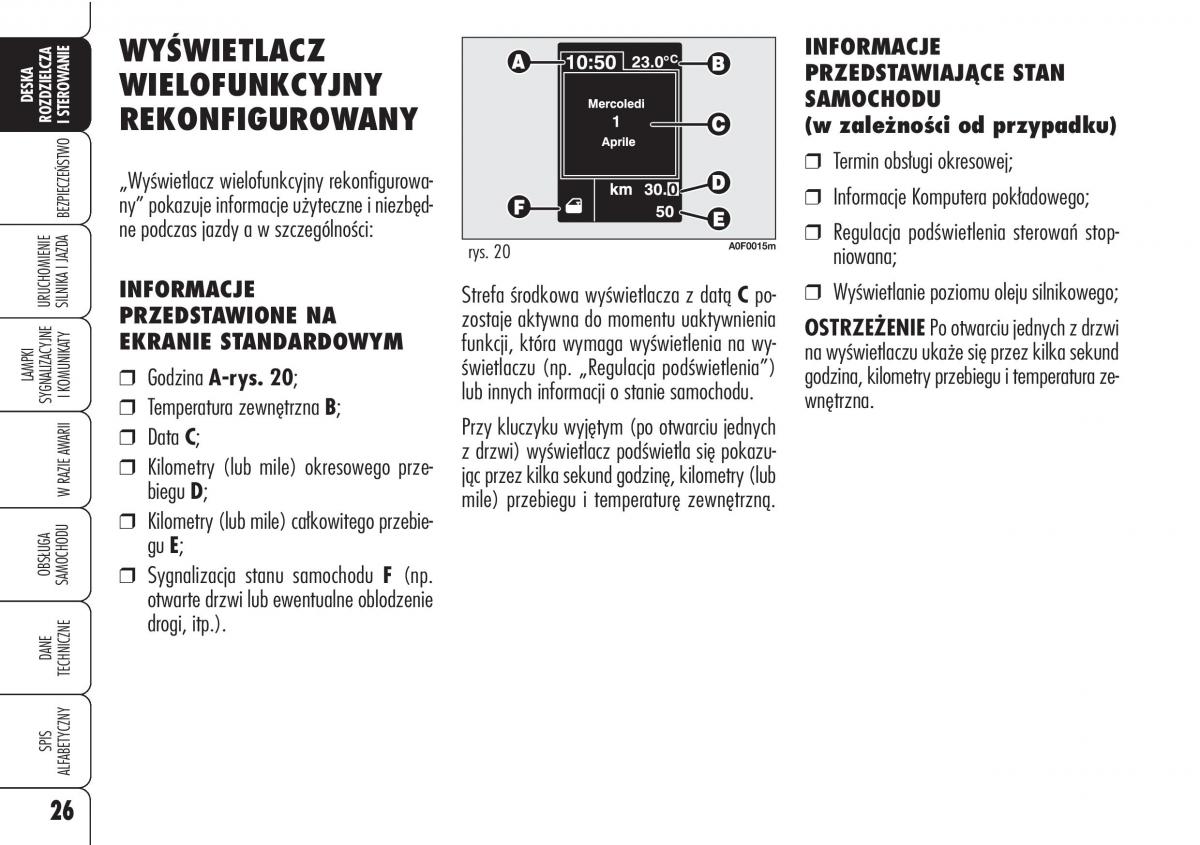 Alfa Romeo Brera Spider instrukcja obslugi / page 28