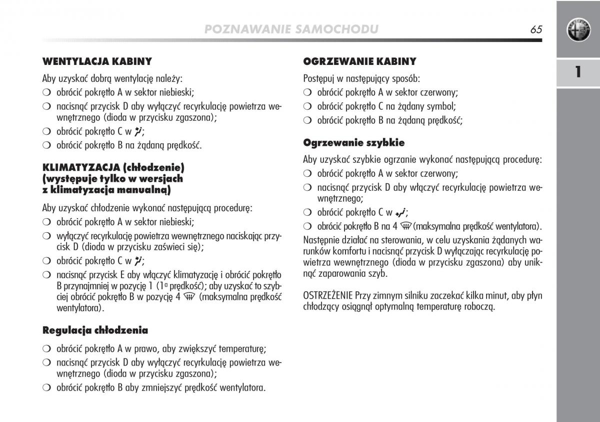 Alfa Romeo Mito instrukcja obslugi / page 66