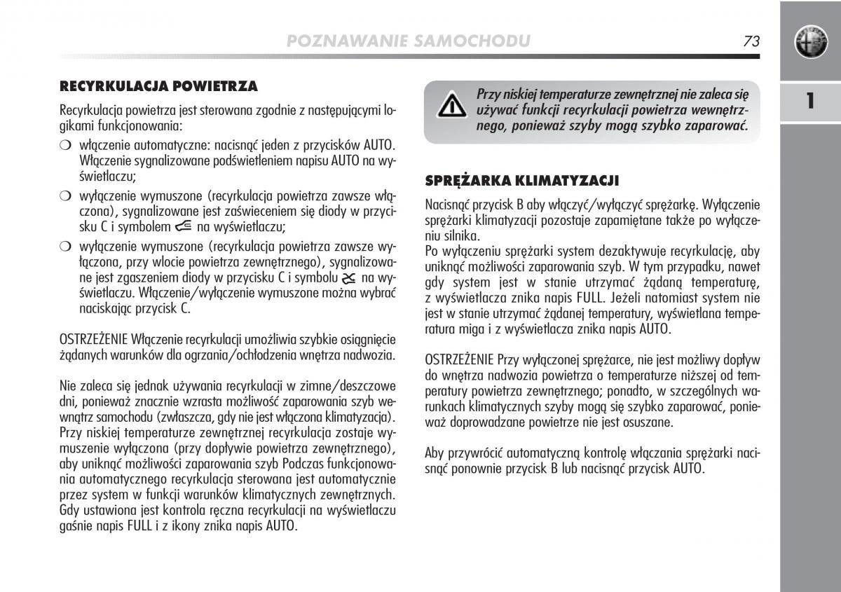 Alfa Romeo Mito instrukcja obslugi / page 74