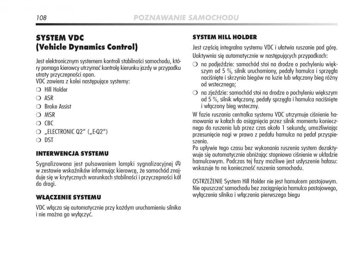 Alfa Romeo Mito instrukcja obslugi / page 109