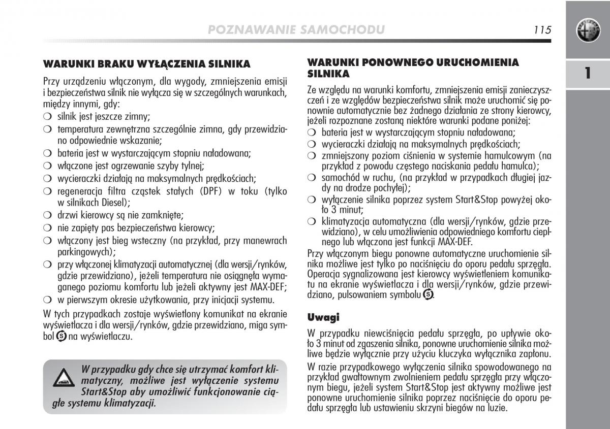 Alfa Romeo Mito instrukcja obslugi / page 116