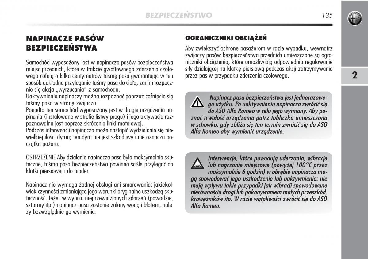 Alfa Romeo Mito instrukcja obslugi / page 136
