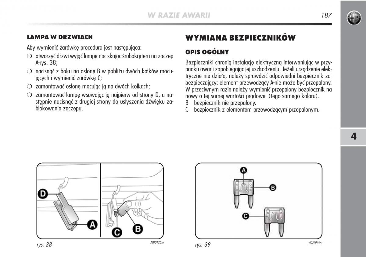 Alfa Romeo Mito instrukcja obslugi / page 188