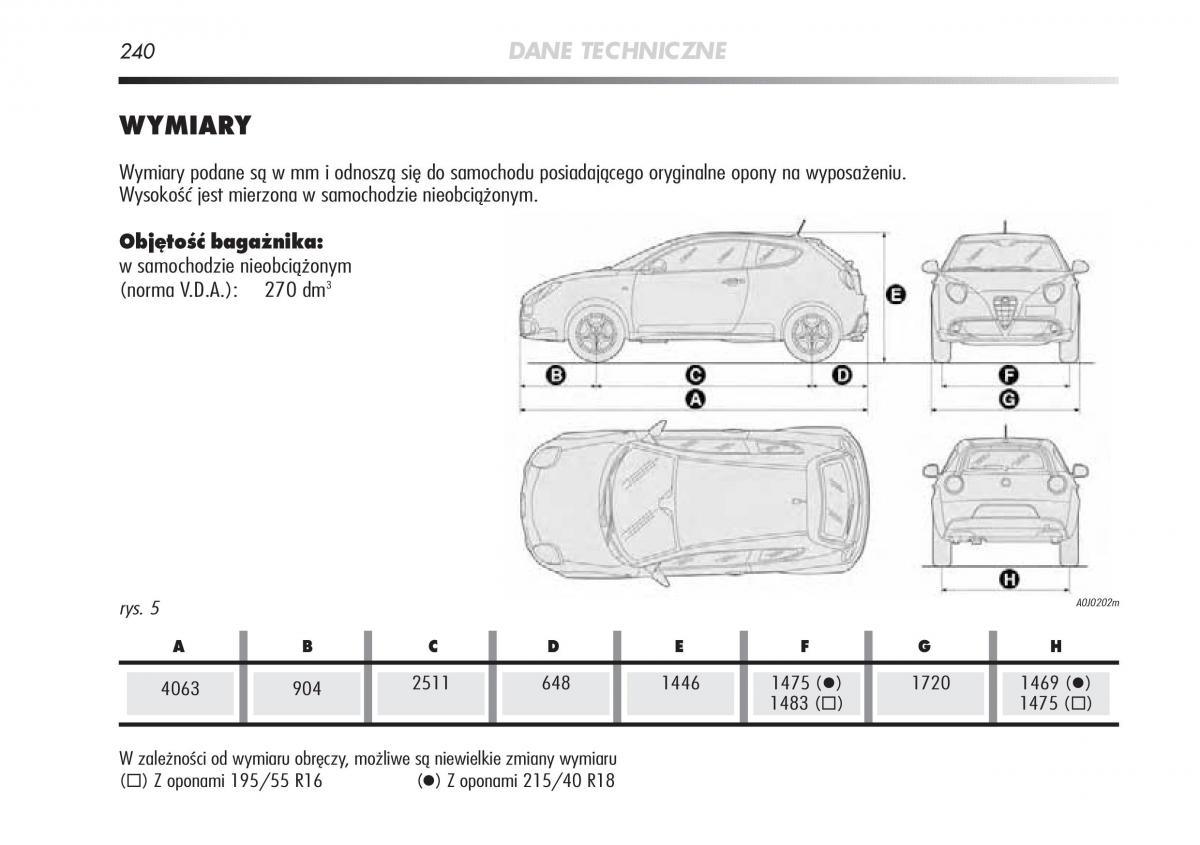 Alfa Romeo Mito instrukcja obslugi / page 241
