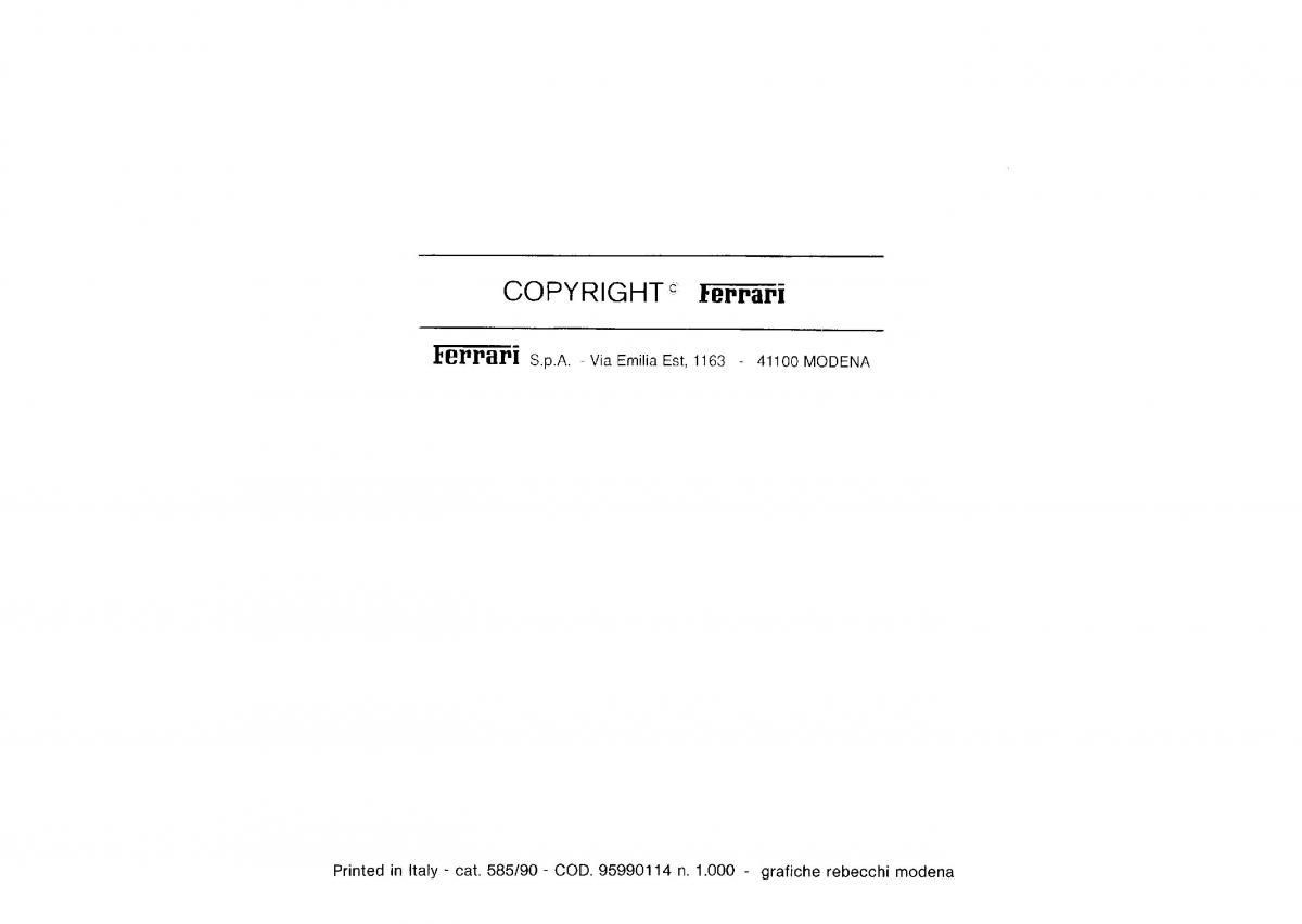 Ferrari Testarossa owners manual / page 131