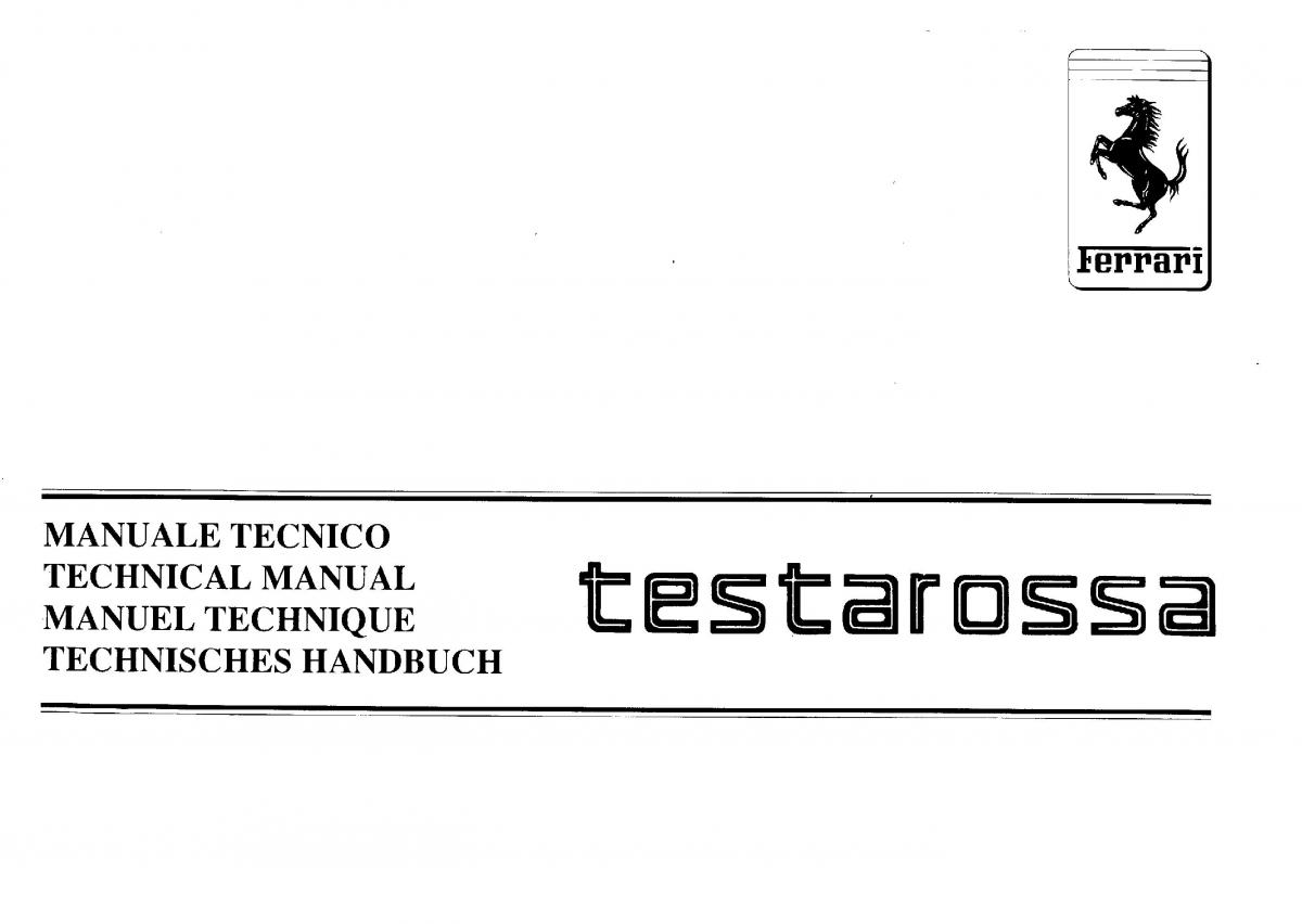 Ferrari Testarossa owners manual / page 2
