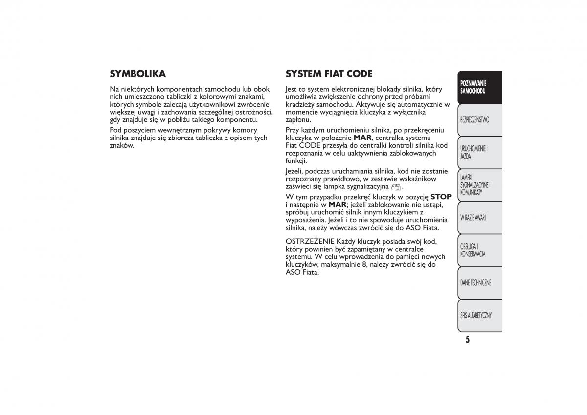 Fiat Quobo instrukcja obslugi / page 8