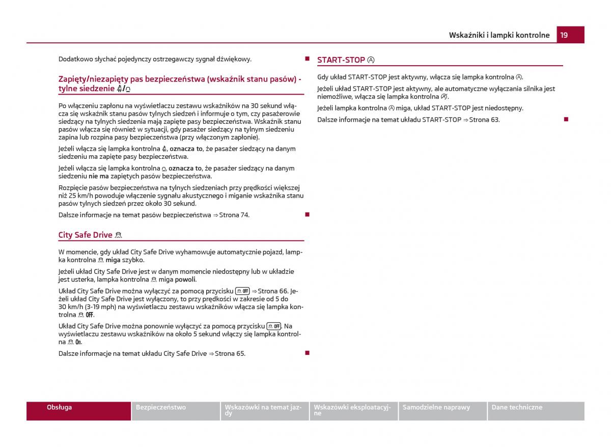 Skoda Citigo instrukcja obslugi / page 20