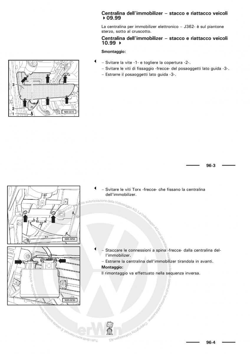 VW Polo servizio assistenza informazione tecnica / page 153