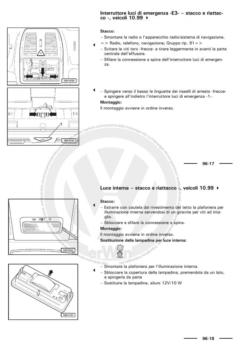VW Polo servizio assistenza informazione tecnica / page 160