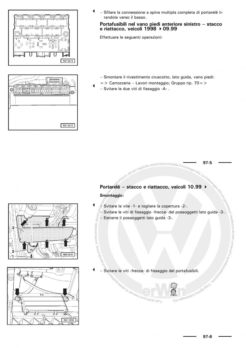 VW Polo servizio assistenza informazione tecnica / page 166