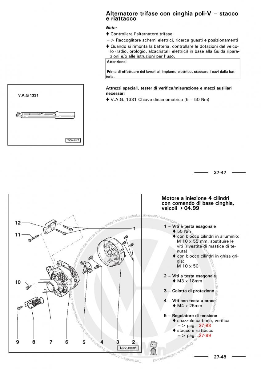 VW Polo servizio assistenza informazione tecnica / page 30