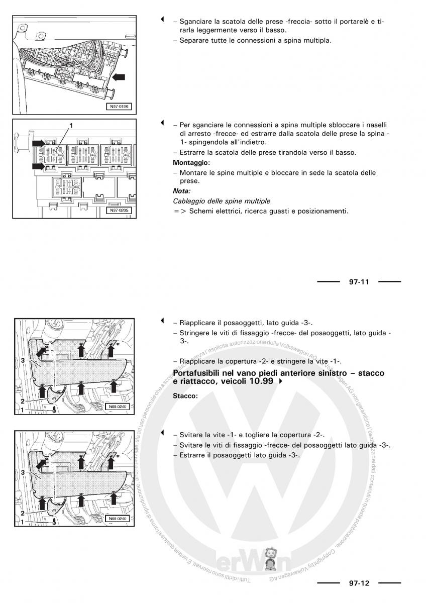 VW Polo servizio assistenza informazione tecnica / page 169