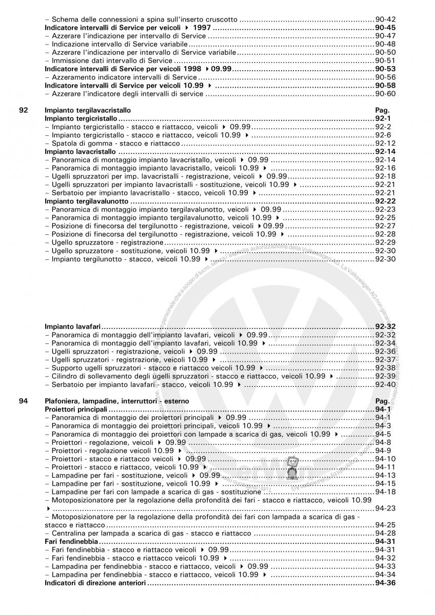VW Polo servizio assistenza informazione tecnica / page 4