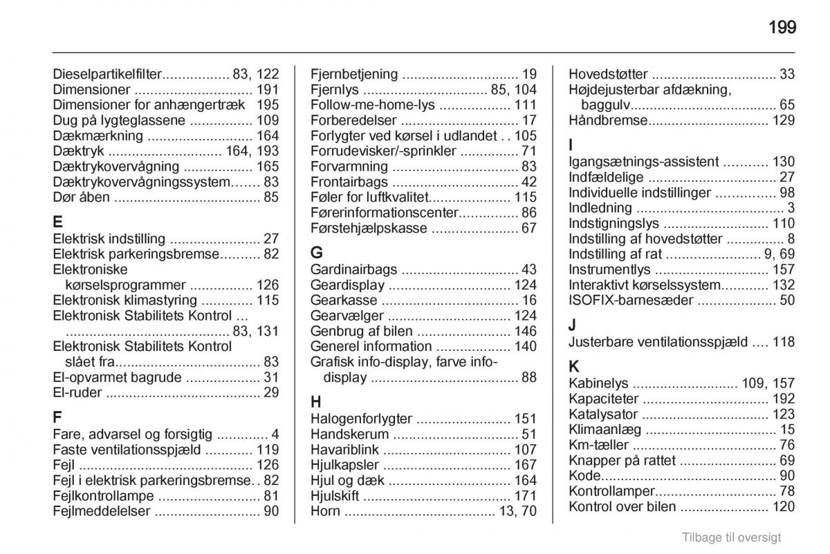 manual  Opel Astra J IV 4 ejere handbog / page 199