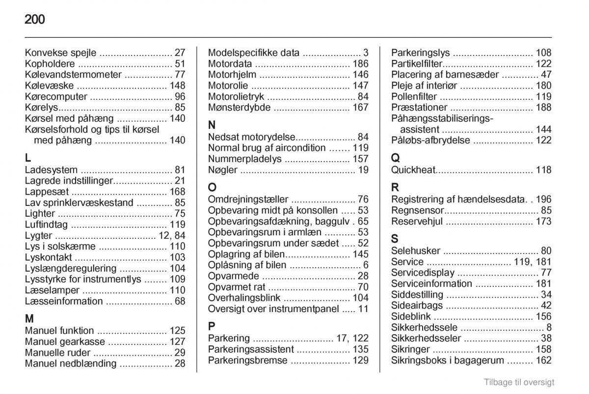 manual  Opel Astra J IV 4 ejere handbog / page 200