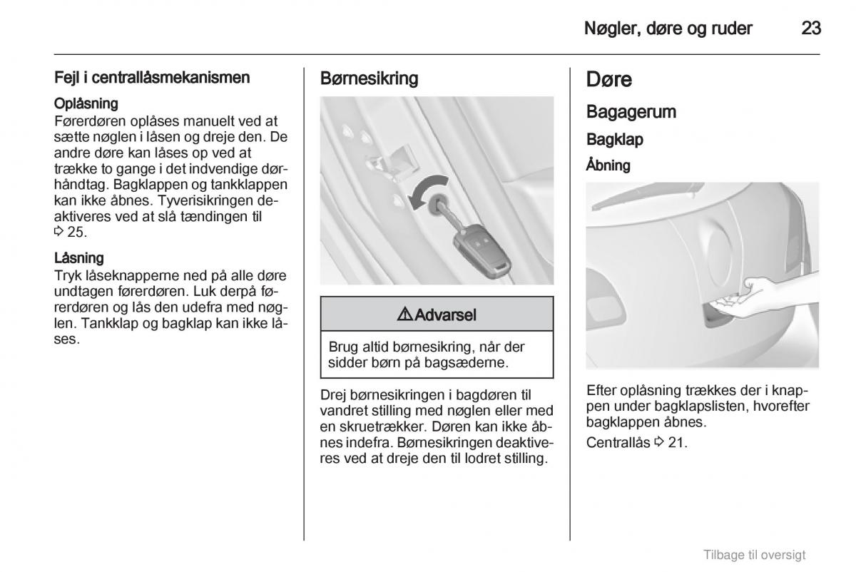 manual  Opel Astra J IV 4 ejere handbog / page 23