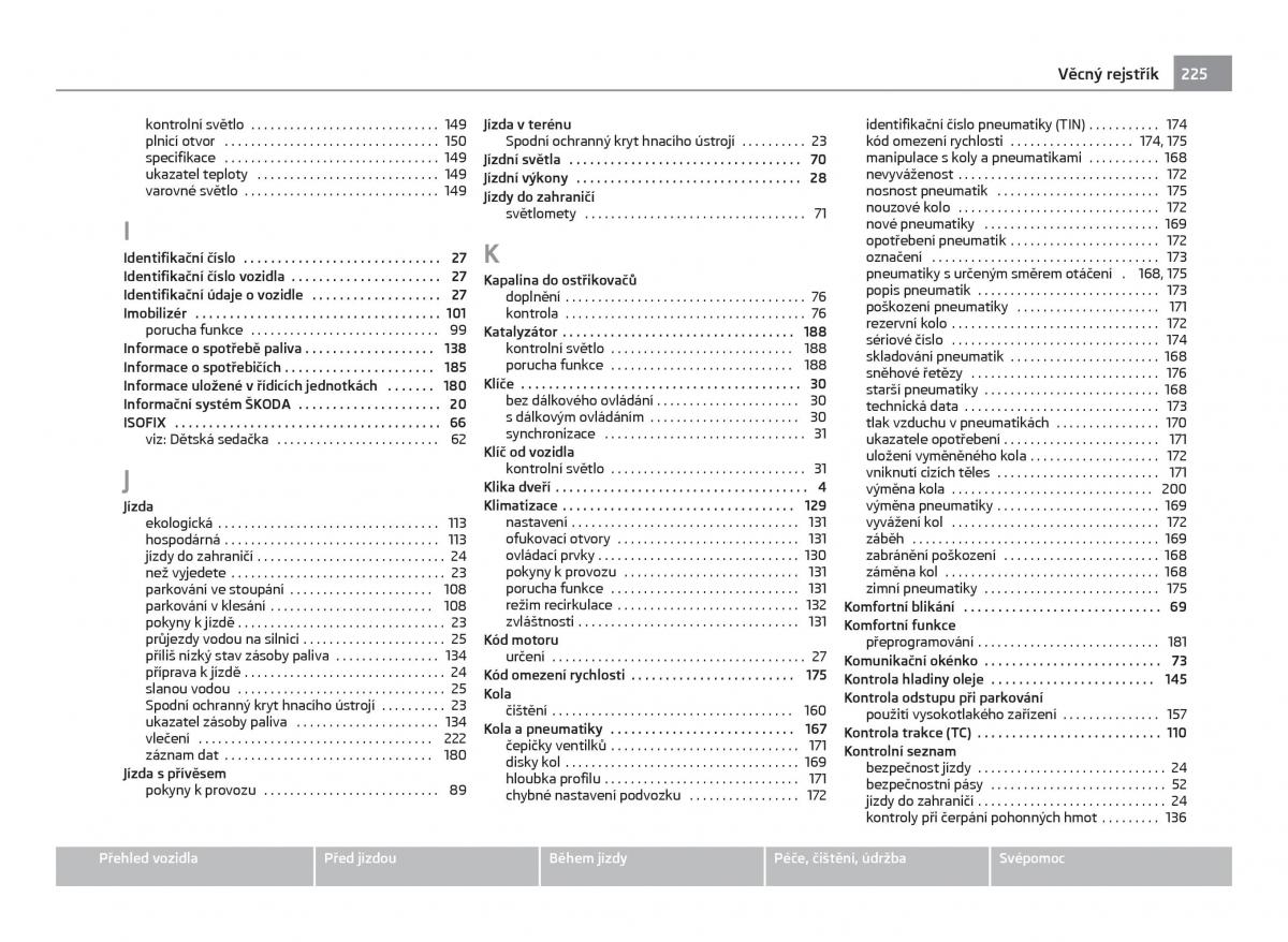 manual  Skoda Citigo navod k obsludze / page 226