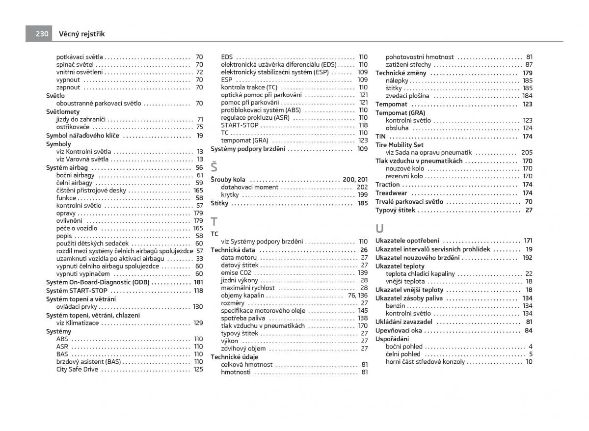 manual  Skoda Citigo navod k obsludze / page 231