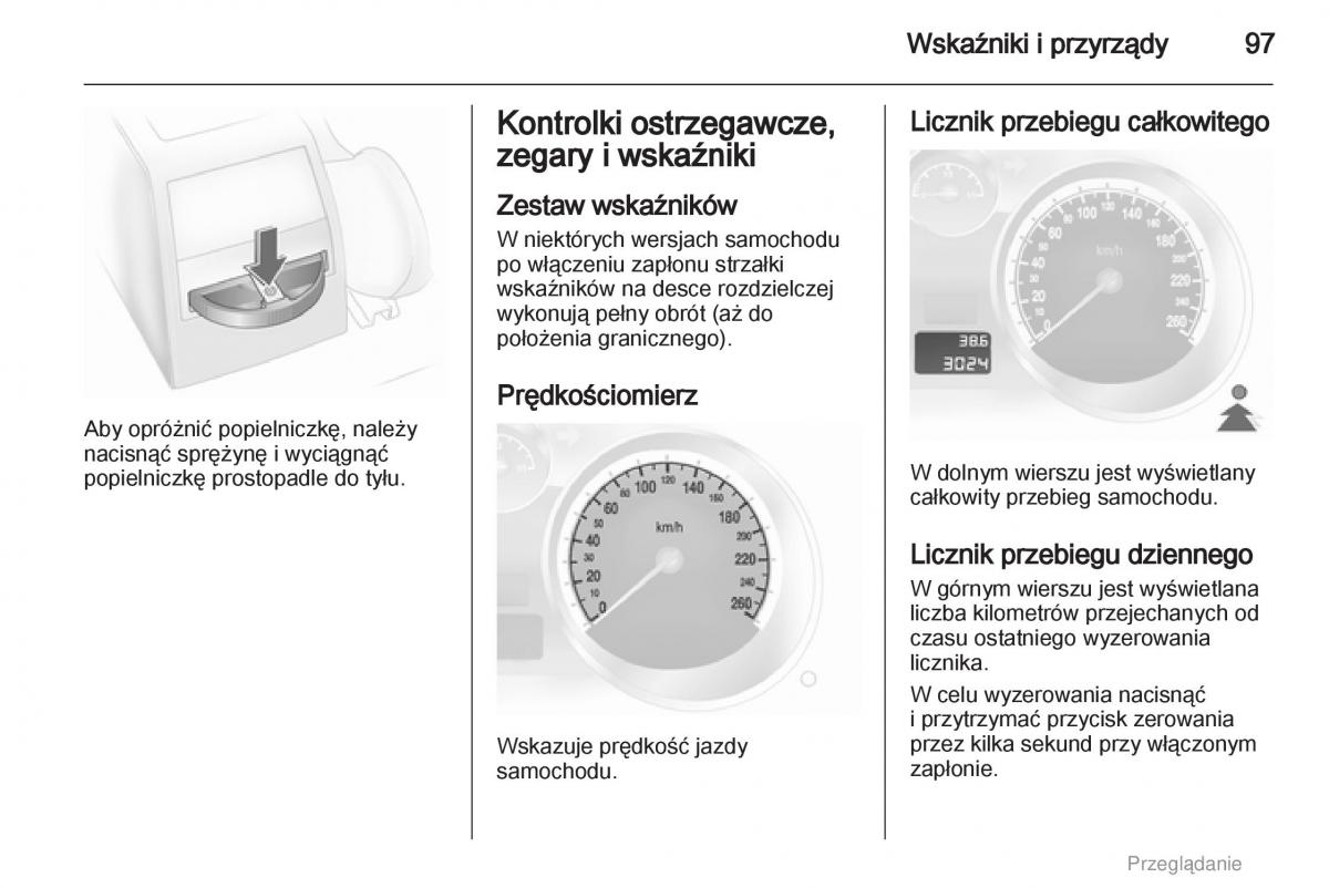 Opel Astra H III 3 instrukcja obslugi / page 97