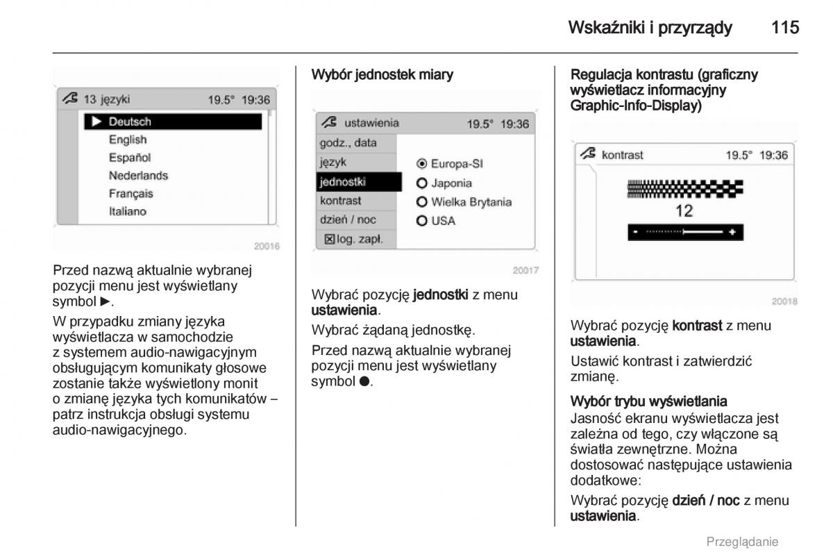 Opel Astra H III 3 instrukcja obslugi / page 115