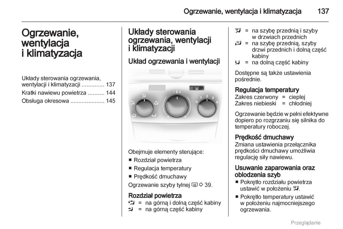 Opel Astra H III 3 instrukcja obslugi / page 137