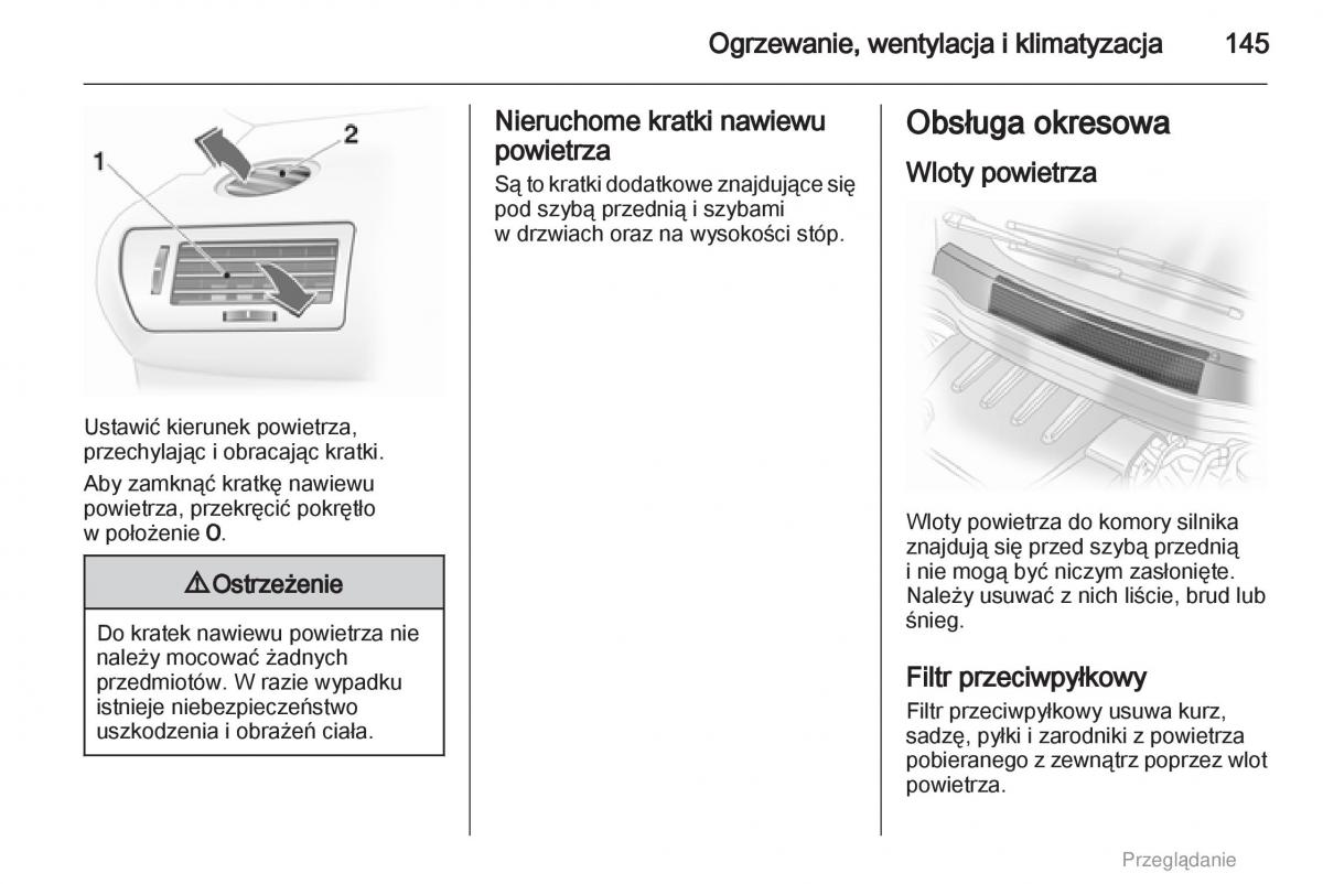 Opel Astra H III 3 instrukcja obslugi / page 145
