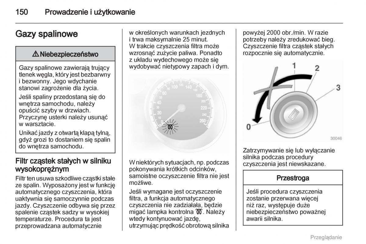 Opel Astra H III 3 instrukcja obslugi / page 150