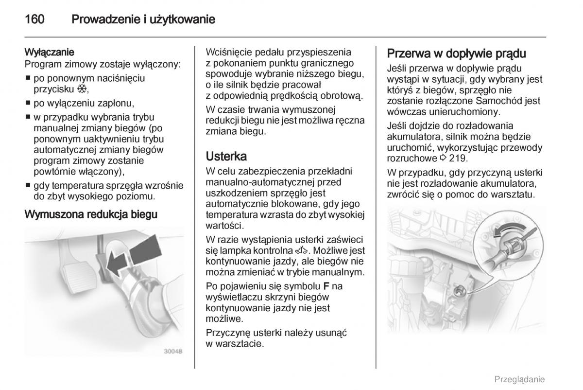 Opel Astra H III 3 instrukcja obslugi / page 160