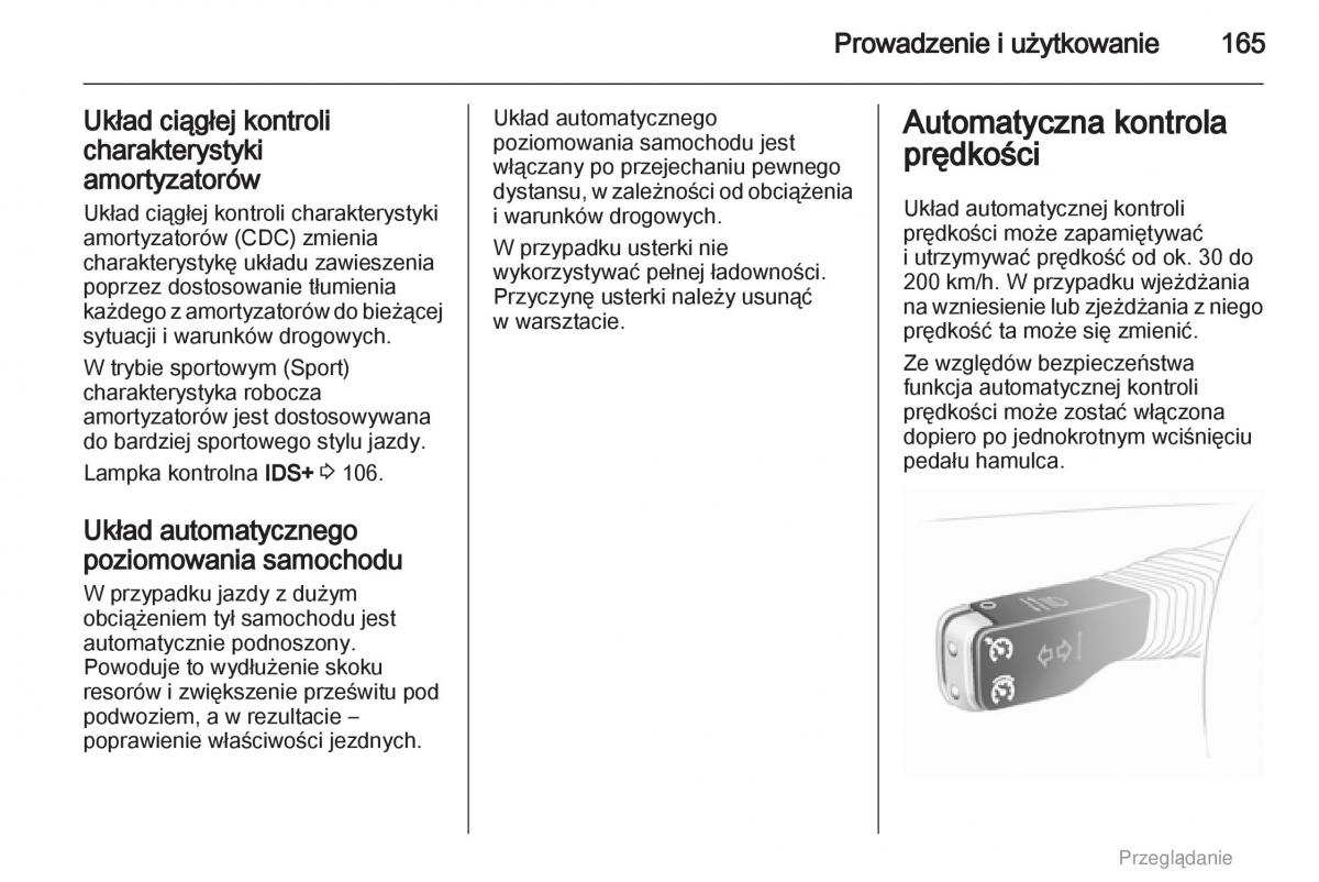 Opel Astra H III 3 instrukcja obslugi / page 165