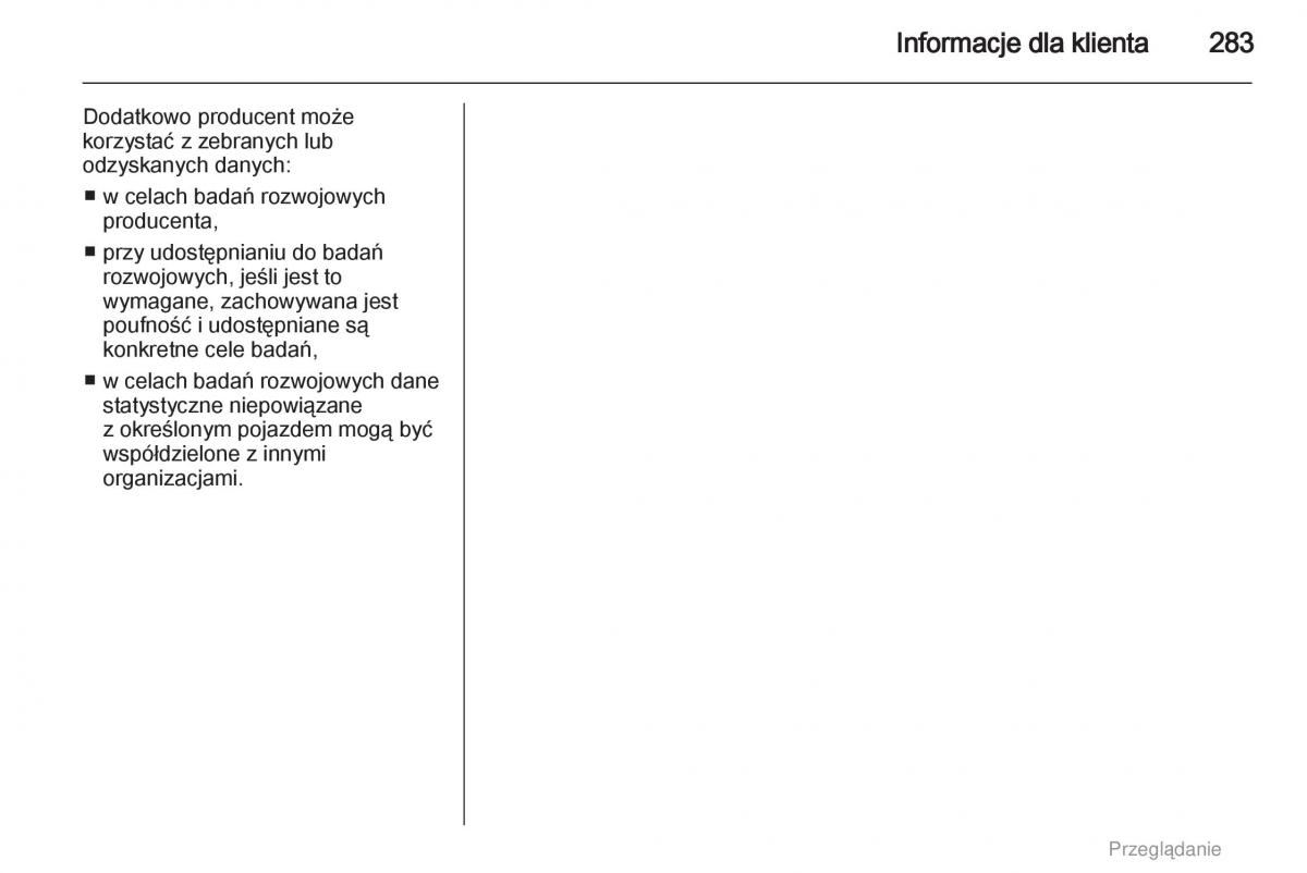 Opel Astra H III 3 instrukcja obslugi / page 283