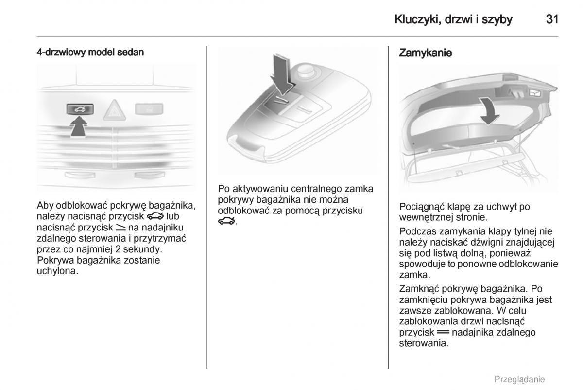 Opel Astra H III 3 instrukcja obslugi / page 31