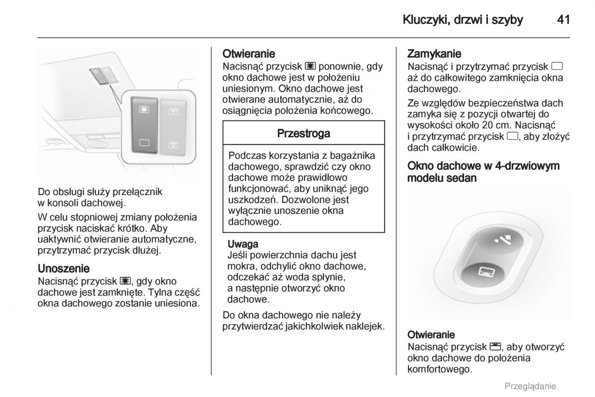 Opel Astra H III 3 instrukcja obslugi / page 41