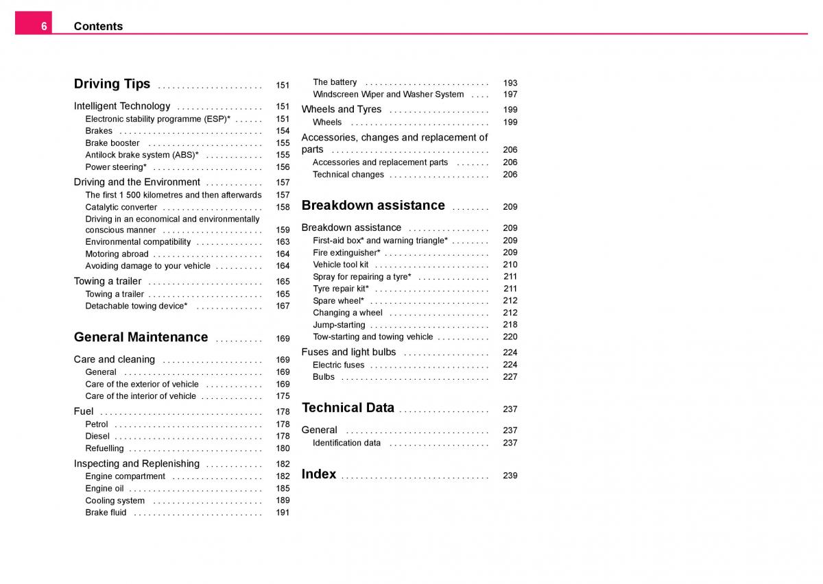 manual  Skoda Fabia I 1 owners manual / page 7