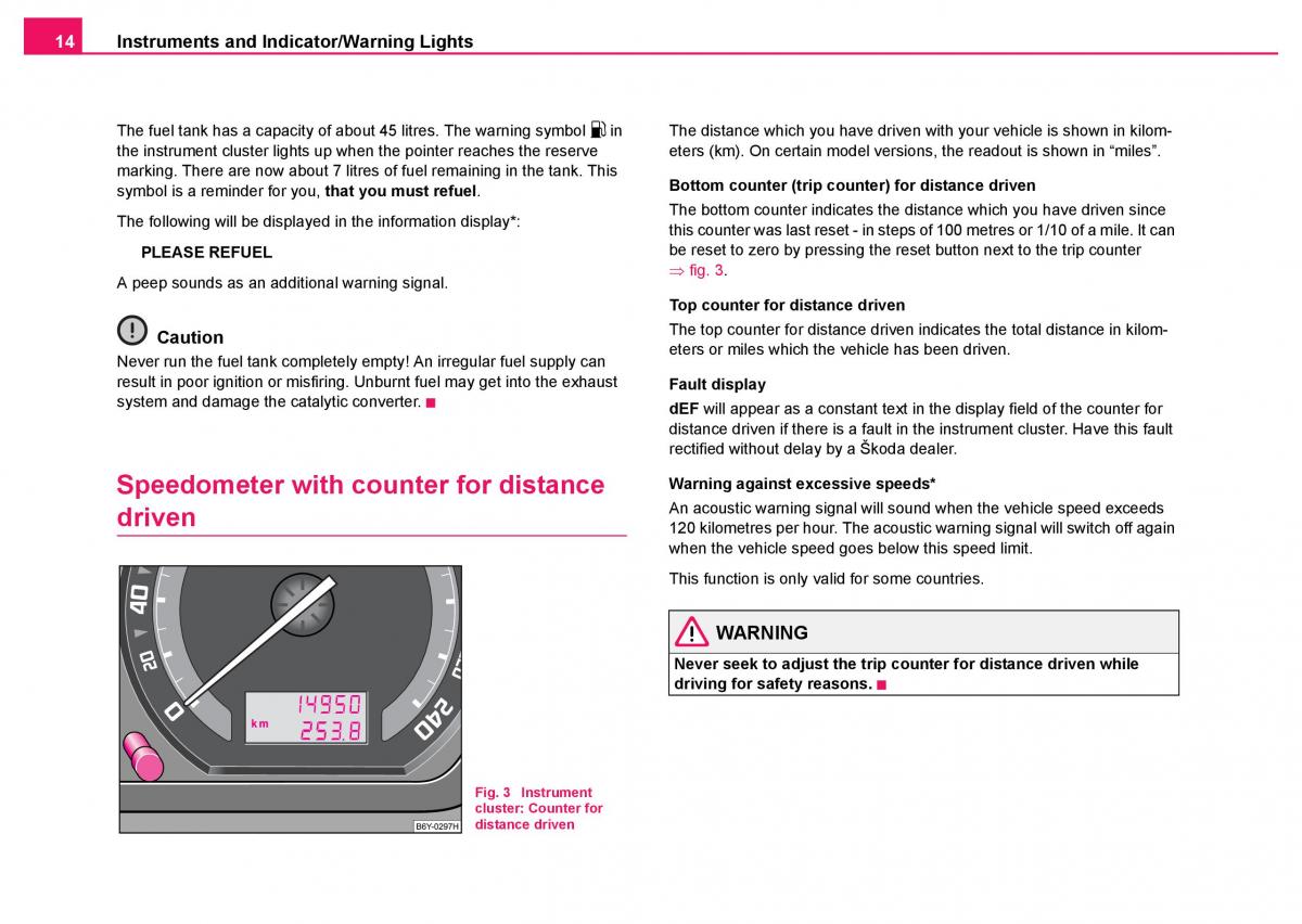 Skoda Fabia I 1 owners manual / page 15