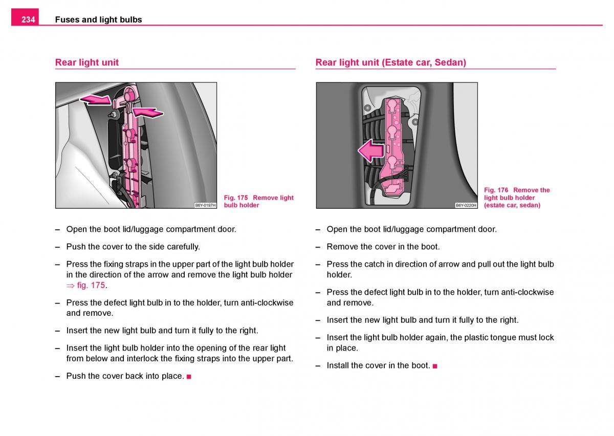 Skoda Fabia I 1 owners manual / page 235