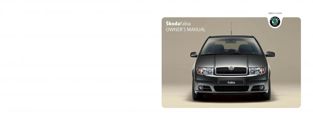 manual  Skoda Fabia I 1 owners manual / page 1