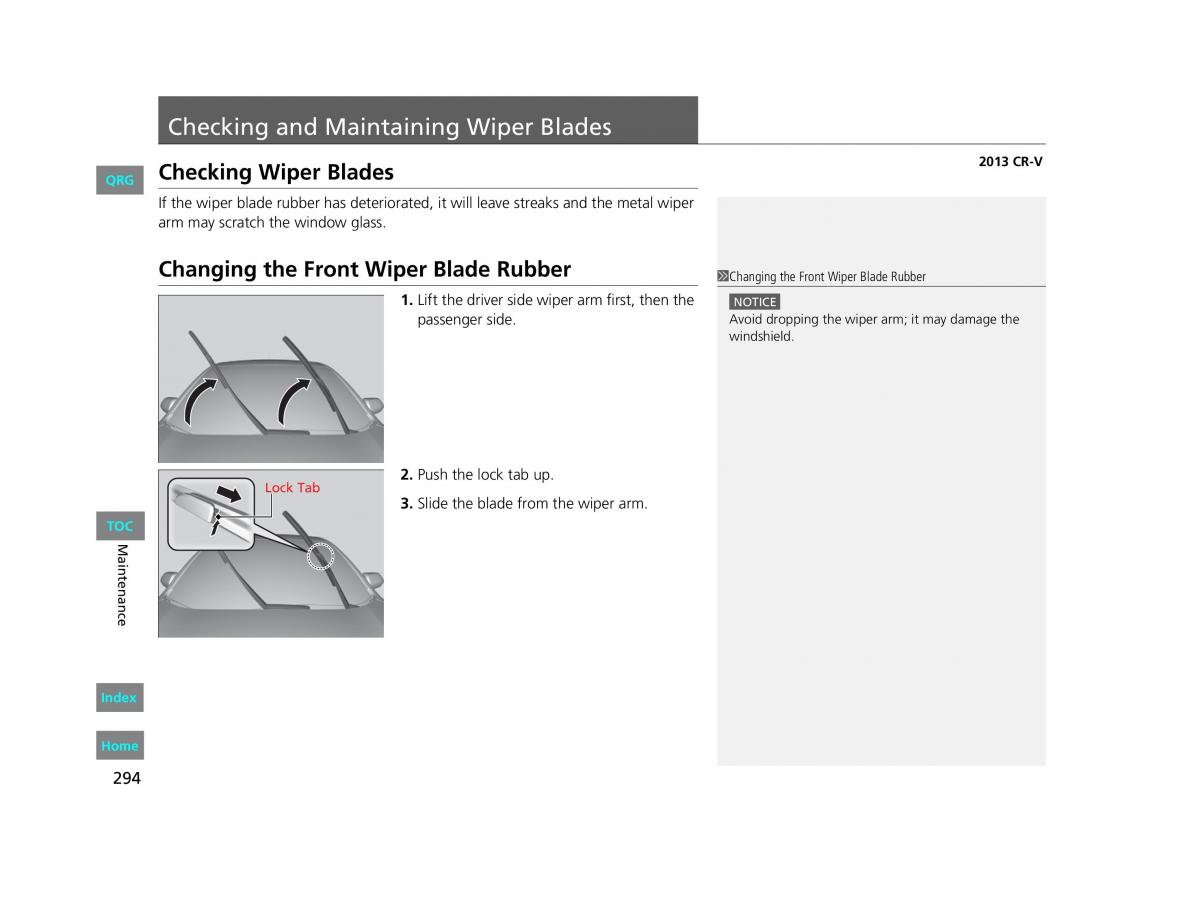 Honda CR V IV 4 owners manual / page 295