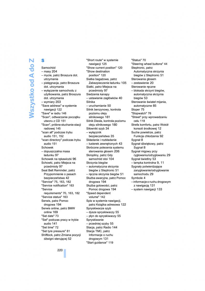 BMW 3 E90 owners manual / page 222