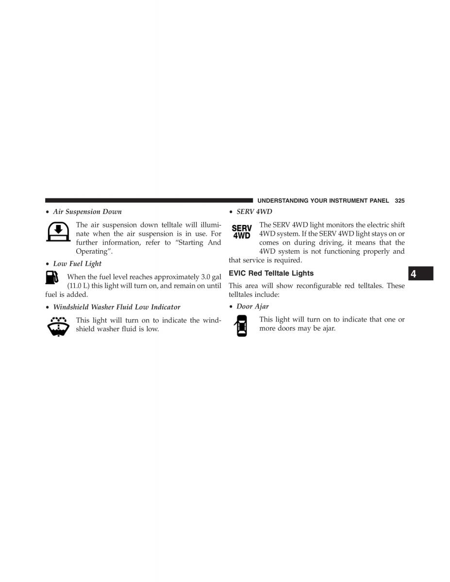 Jeep Grand Cherokee WK2 owners manual / page 327