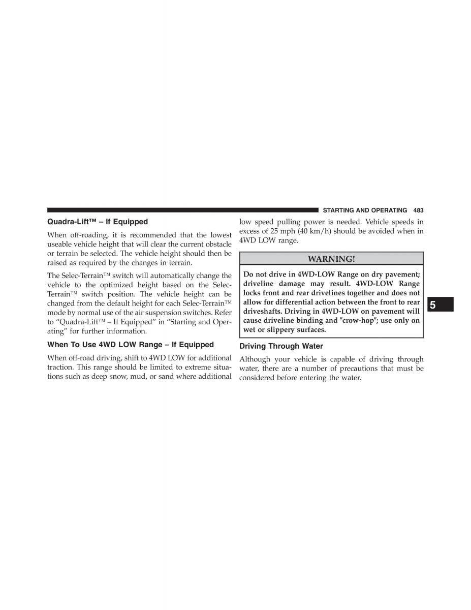 Jeep Grand Cherokee WK2 owners manual / page 485