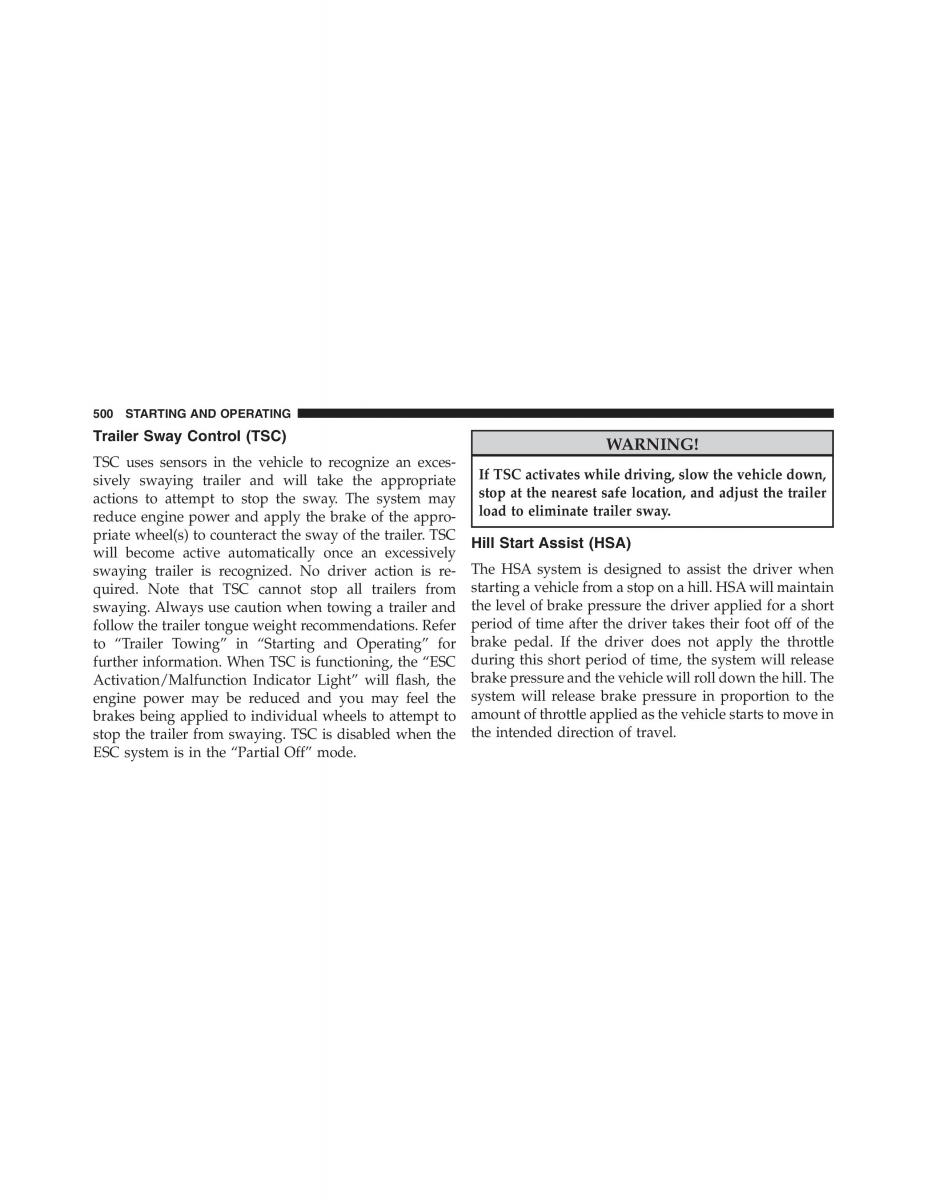 Jeep Grand Cherokee WK2 owners manual / page 502