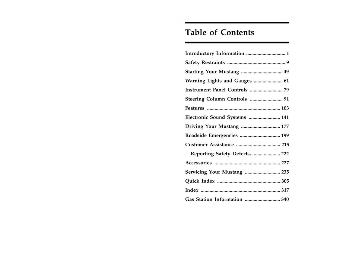 Ford Mustang IV 4 owners manual / page 3