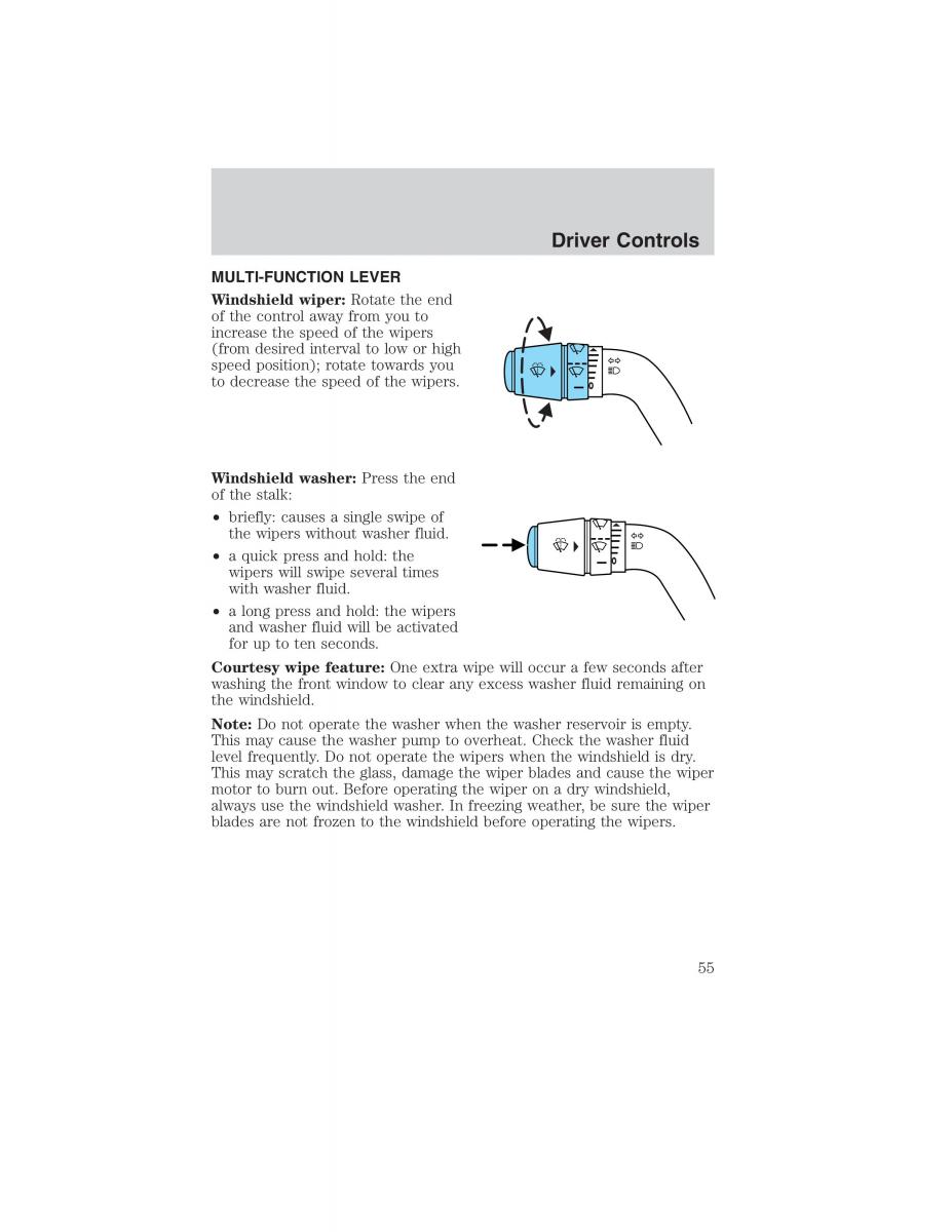 Ford Ranger Mazda B Series owners manual / page 55