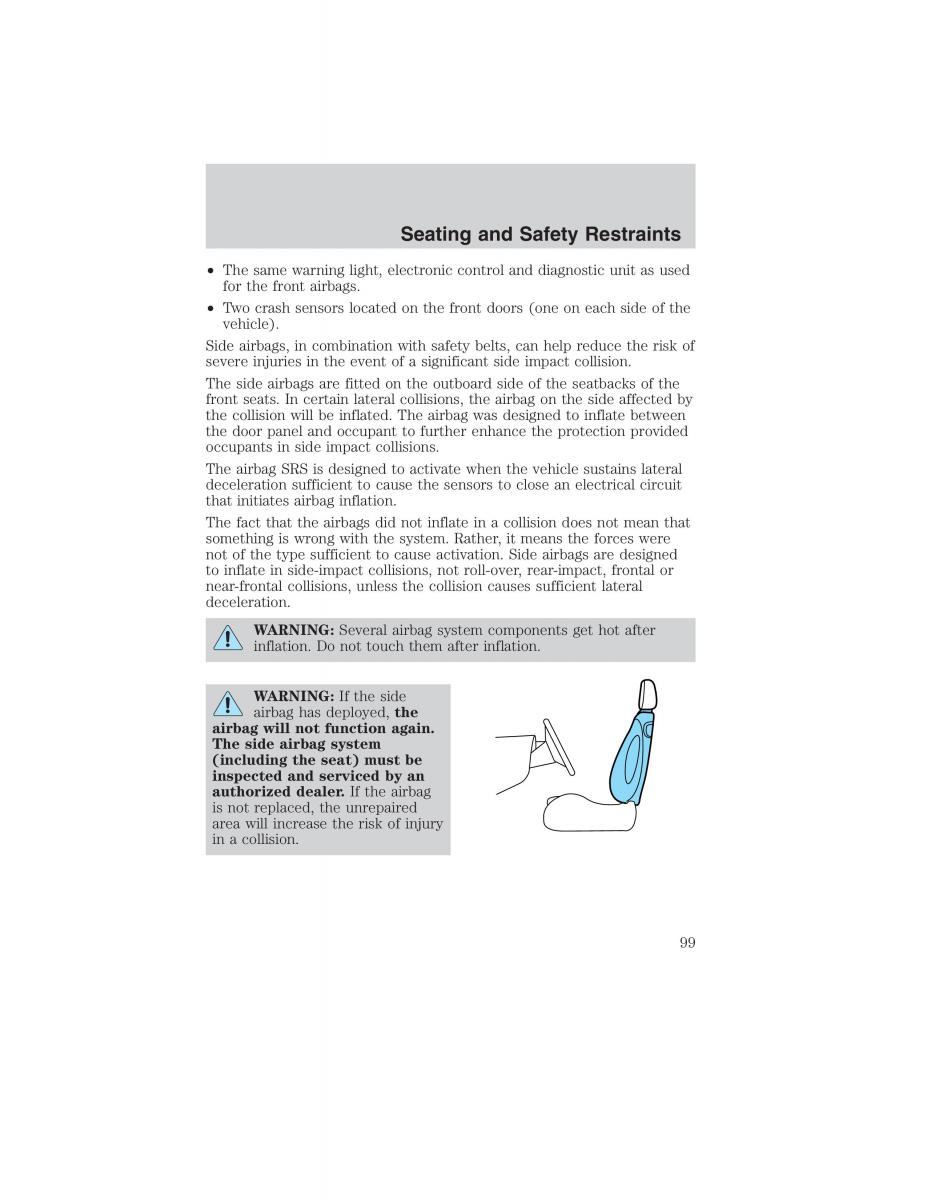 Ford Ranger Mazda B Series owners manual / page 99