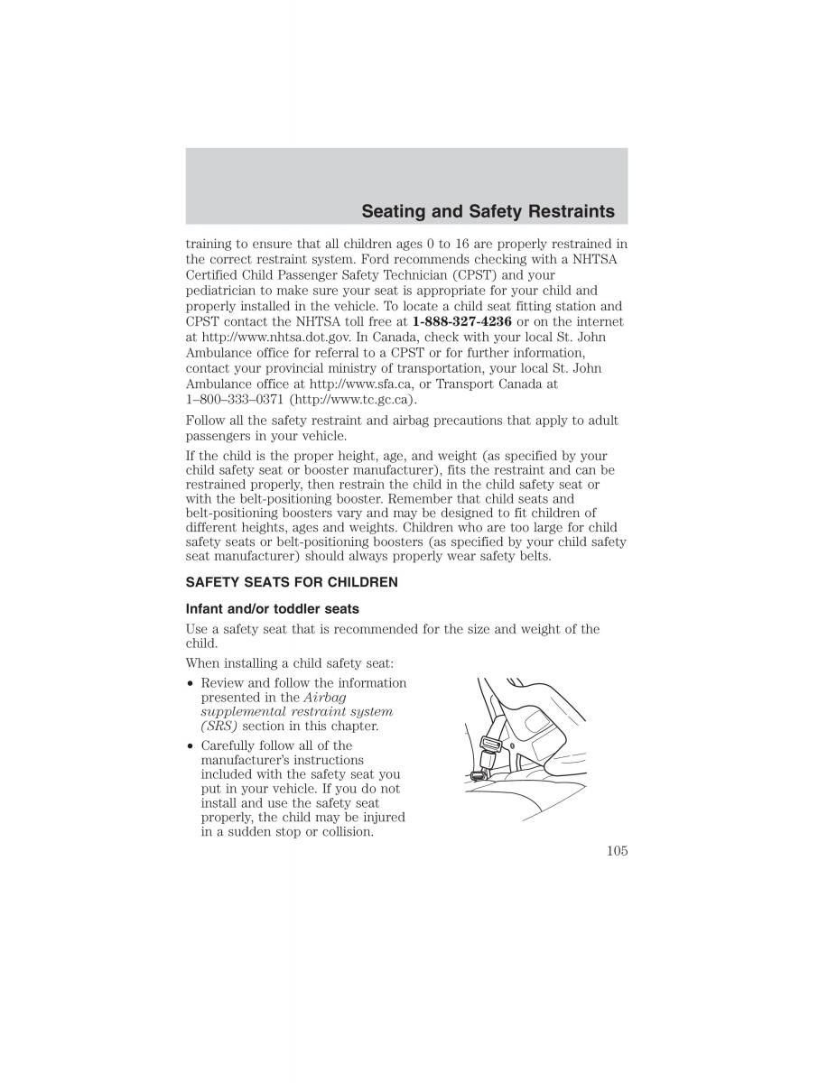 Ford Ranger Mazda B Series owners manual / page 105